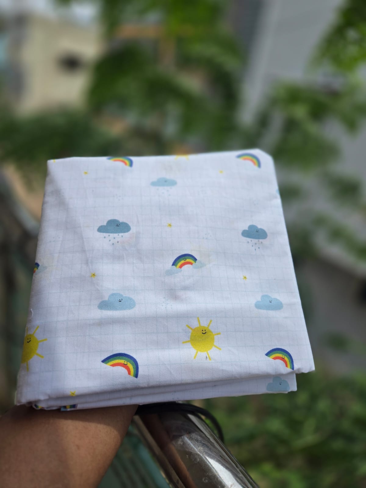 Rainbow Sky Thottil Cloth